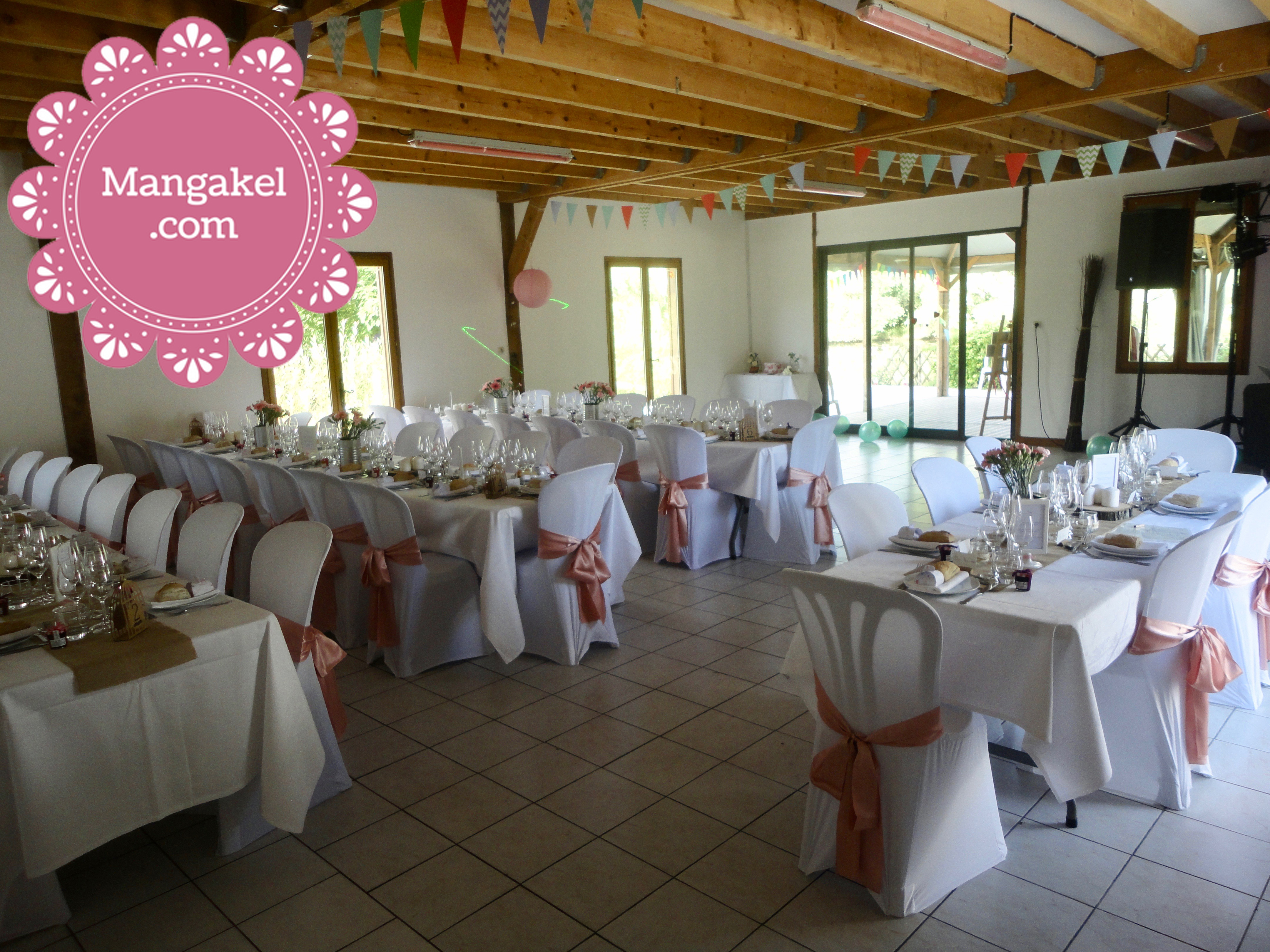 mariage shabby chic, la grange de Porcherieux