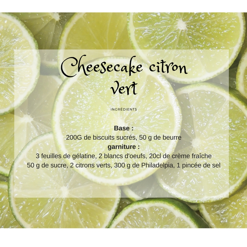 cheesecake citron vert sans cuisson