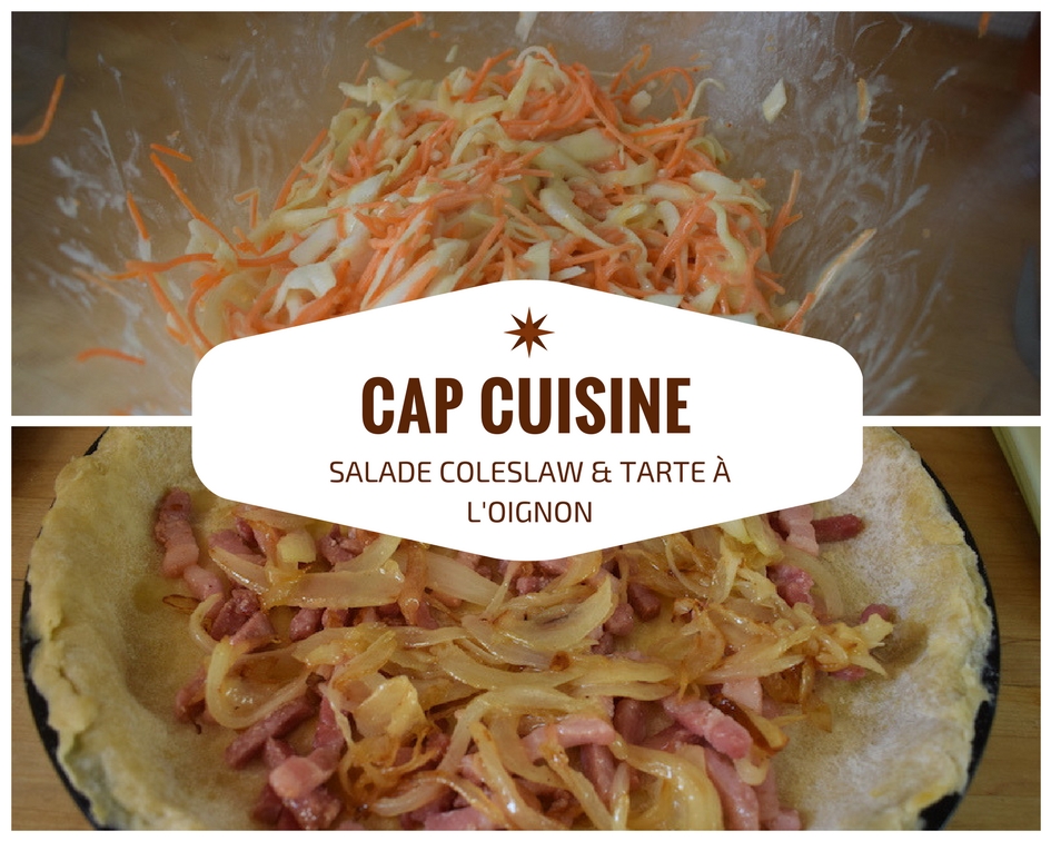 Salade coleslaw et tarte à l&rsquo;oignon  (fiches techniques n°18 et&nbsp;28)