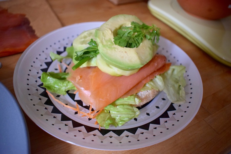 Muffin anglais saumon avocat&nbsp;coriandre