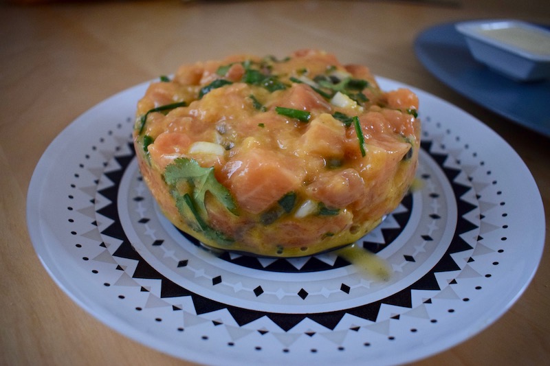 tartare de saumon (fiche CAP cuisine n°25)
