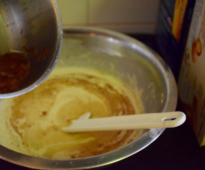 pâte à crêpes avec du beurre noisette