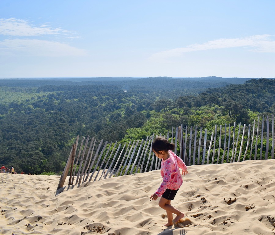 En haut de la Dune du Pilat Landes
