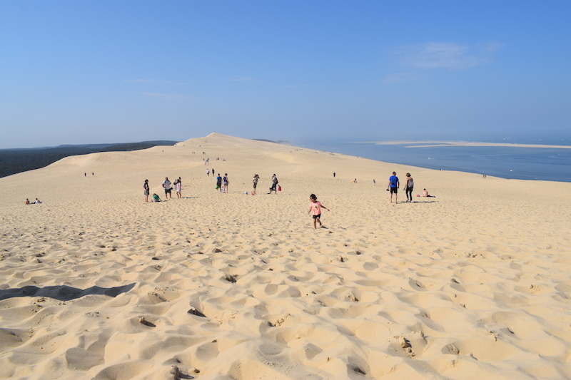 En haut de la Dune du Pilat (Landes)