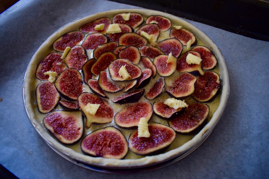 Tarte feuilletée aux figues amandine 