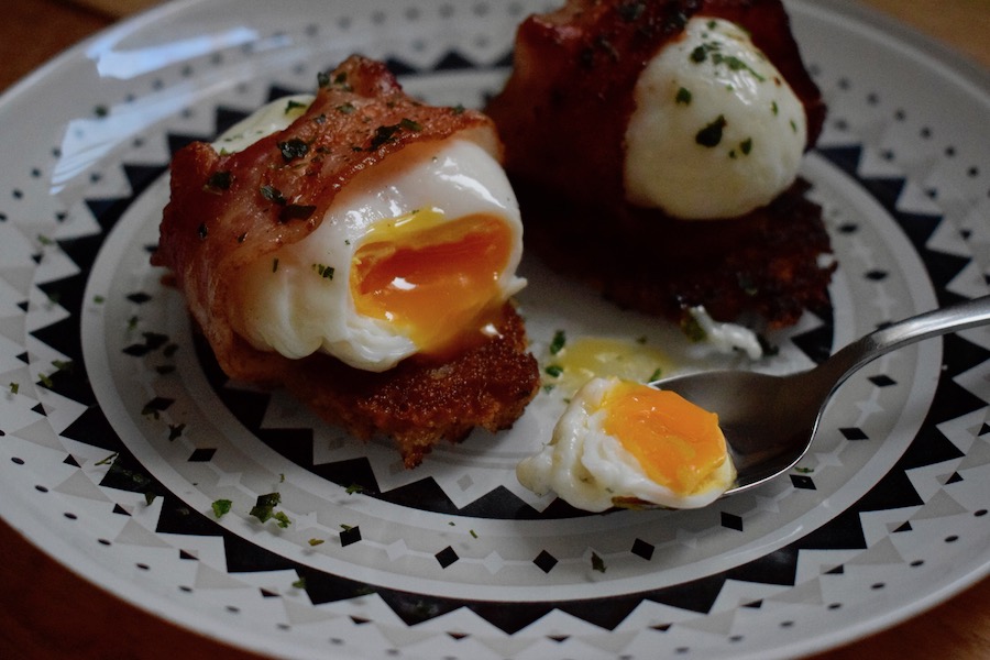 Œufs frits au bacon (fiche technique n° 47)