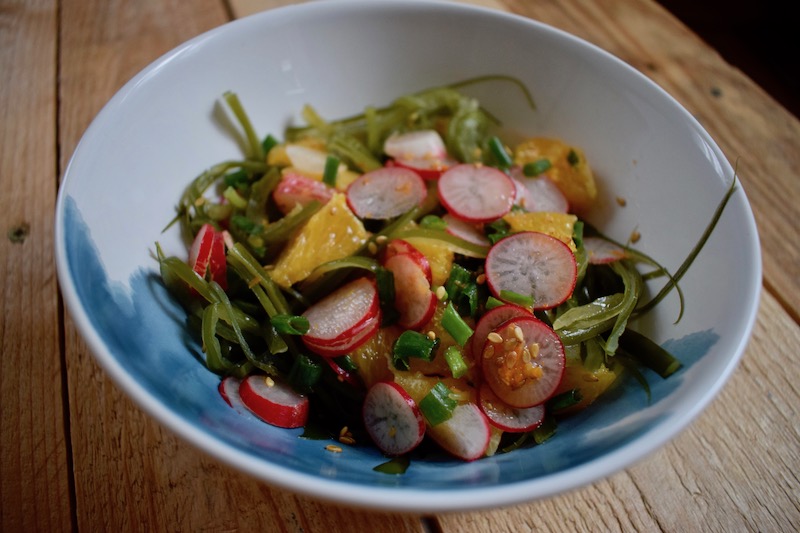 Salade d'algues fraîches d' après la recette de Félicie Tocze
