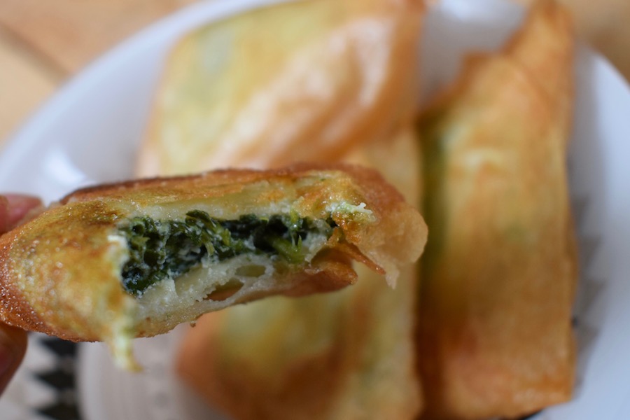 Bricks aux épinards, ricotta et&nbsp;cumin