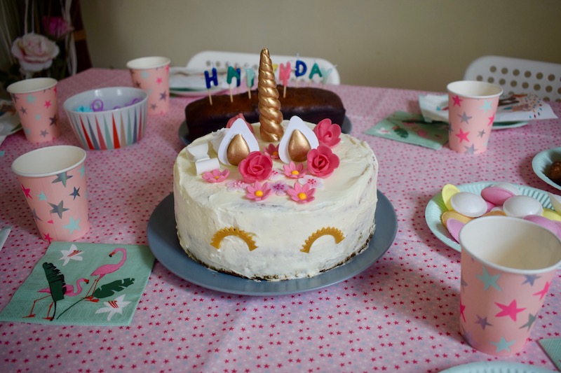 gâteau licorne tout citron , chiffon cake