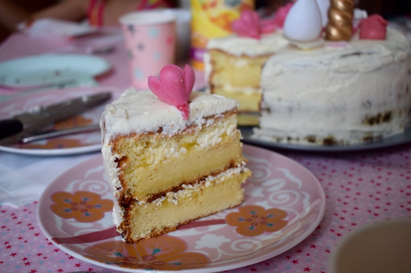 gâteau licorne tout citron , chiffon cake
