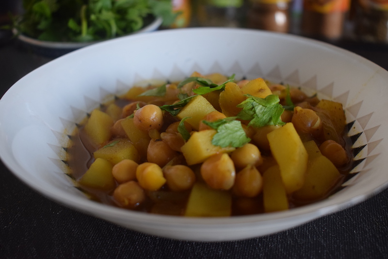 Curry de pois chiches & de pommes de terre