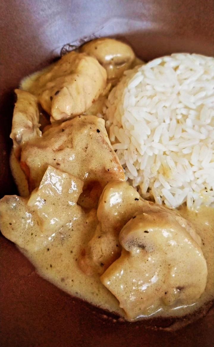 Porc aux champignons et sa sauce onctueuse à la&nbsp;moutarde