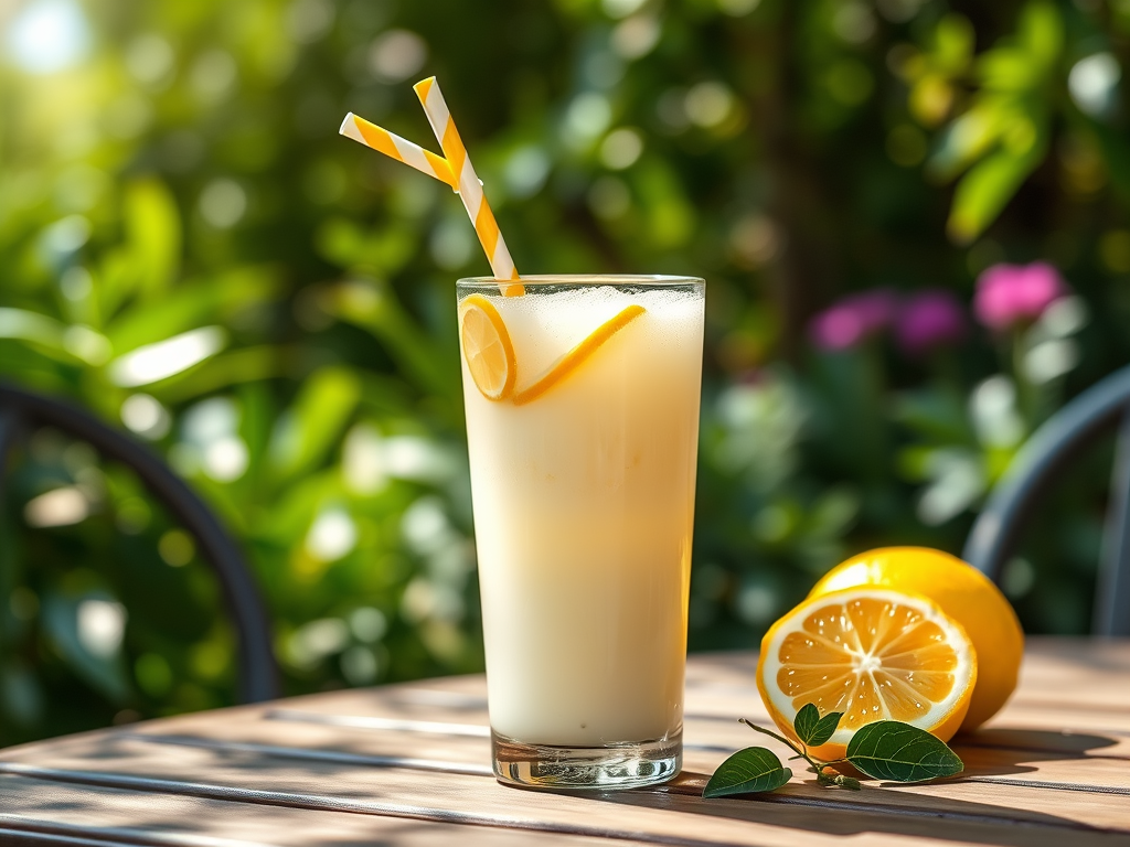 Citronnade algérienne au lait&nbsp;d&rsquo;amande
