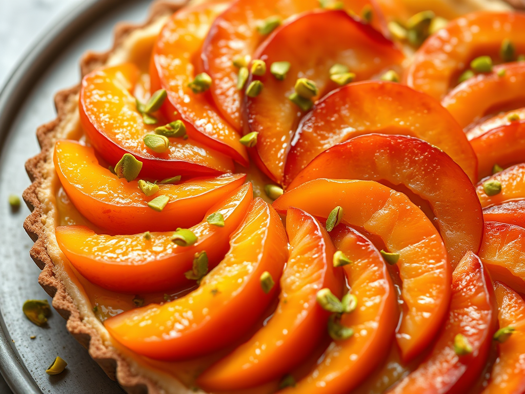 Flan léger à l’abricot et à la pistache